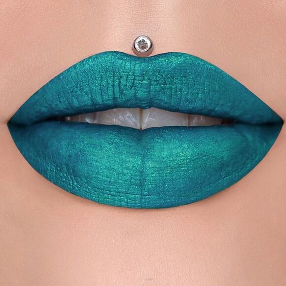 New Mushroom Ocean Jeffree Star Velour Liquid Lipstick VLL NWT NIB Blue Metallic - Picture 1 of 5